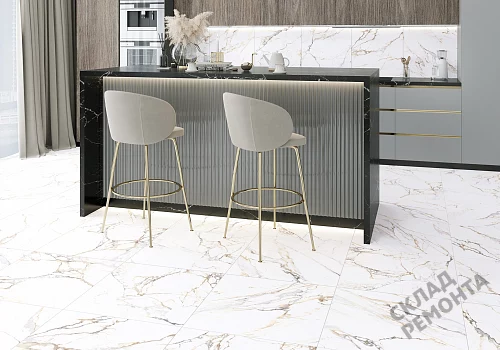 Фото Керамогранит матовый Alma Ceramica Тренди GFU04TRD04R белый 600*600*9 – купить в Орехово-Зуево: цена, описание, фото. Интернет-магазин 2