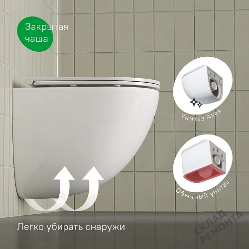 Фото Унитаз подвесной Iddis Аксес AXERDSEI25 безободковый купить в Орехово-Зуево: цена, описание, фото. Интернет-магазин 4