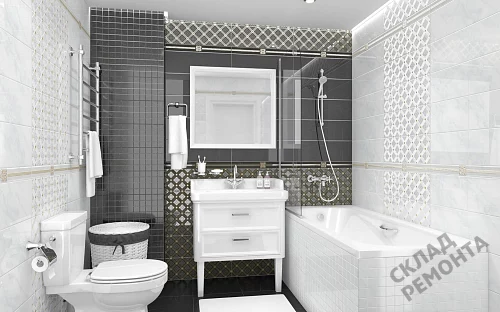 Фото Бордюр Laparet Royal AD\B484\60045 черный 63*600 – купить в Орехово-Зуево: цена, описание, фото. Интернет-магазин 2