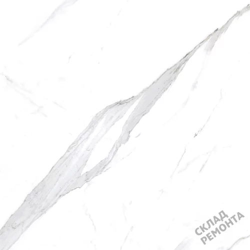 Фото Керамогранит матовый Steppe Ceramics Statuario White белый 600*600*9,5 – купить в Орехово-Зуево: цена, описание, фото. Интернет-магазин 3