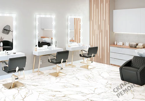 Фото Керамогранит матовый Alma Ceramica Тренди GFU04TRD04R белый 600*600*9 – купить в Орехово-Зуево: цена, описание, фото. Интернет-магазин 3
