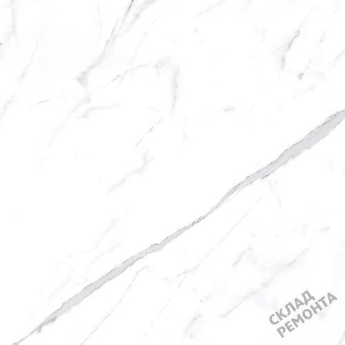 Фото Керамогранит матовый Steppe Ceramics Statuario White белый 600*600*9,5 – купить в Орехово-Зуево: цена, описание, фото. Интернет-магазин 2